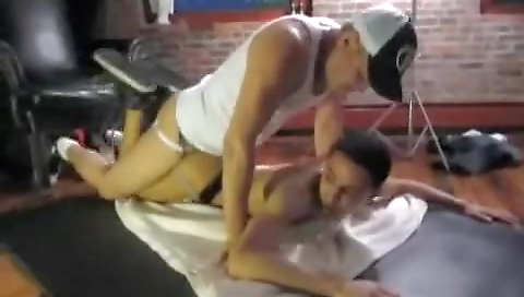 Big ass babe gets her face and pussy fucked