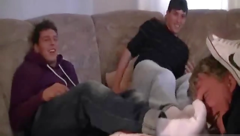 Horny couple fuck each other in the kitchen