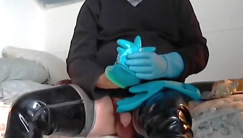 Sexy black and her pussy at work