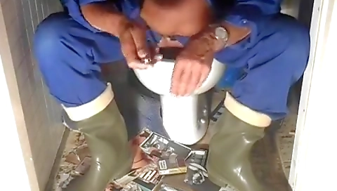 Hot girl masturbation with a white